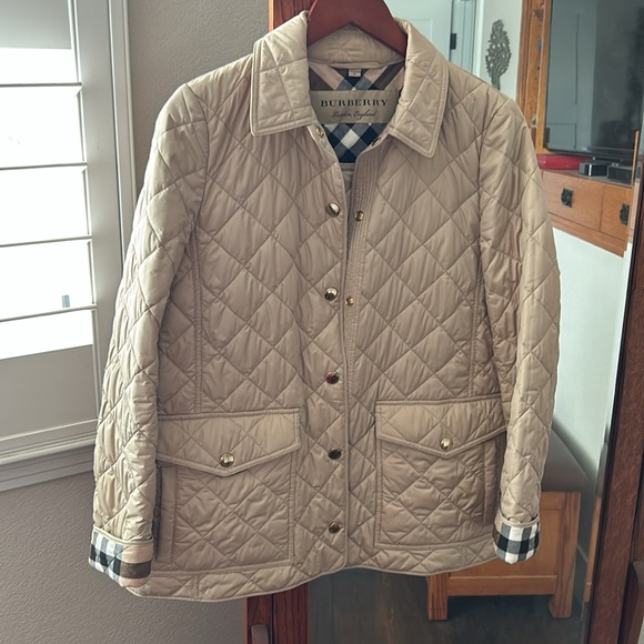 BURBERRY WESTBRIDGE TAN QUILTED JACKET sz M - Picture 2 of 10